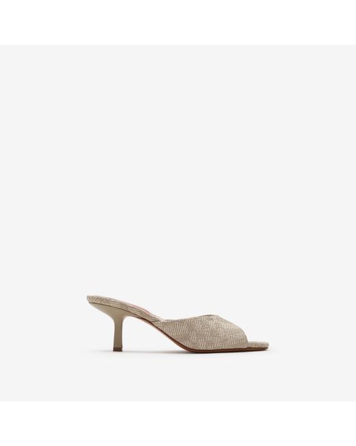 Burberry Natural Check Mews Low Sandals