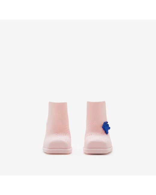 Burberry Pink Rubber Highland Mules