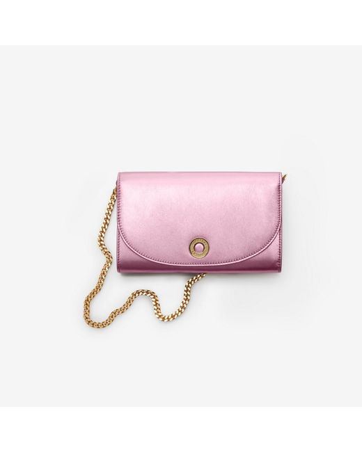 Burberry Pink Chain Strap Wallet