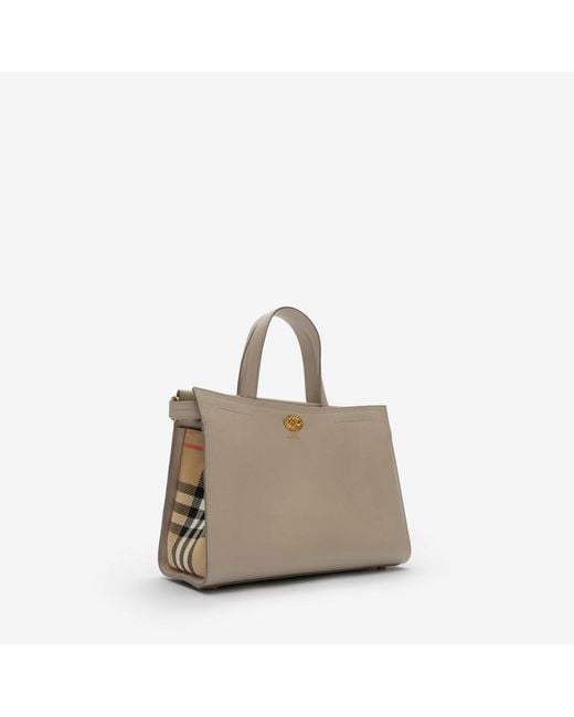 Burberry Natural Small Cotswolds Check Tote