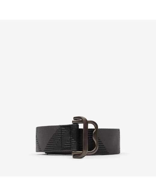 Burberry Black Check Webbing Belt for men