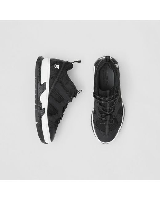 Sneakers Union en mesh et nubuck Burberry pour homme en coloris Noir | Lyst
