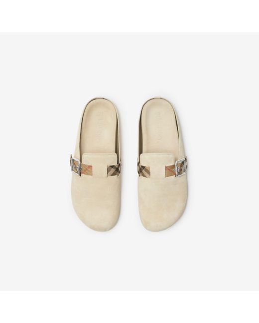 Burberry Natural Suede Urchin Clogs for men