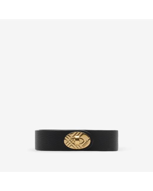 Burberry Black Leather Cotswolds Belt