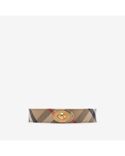 Burberry Metallic Check Cotswolds Belt