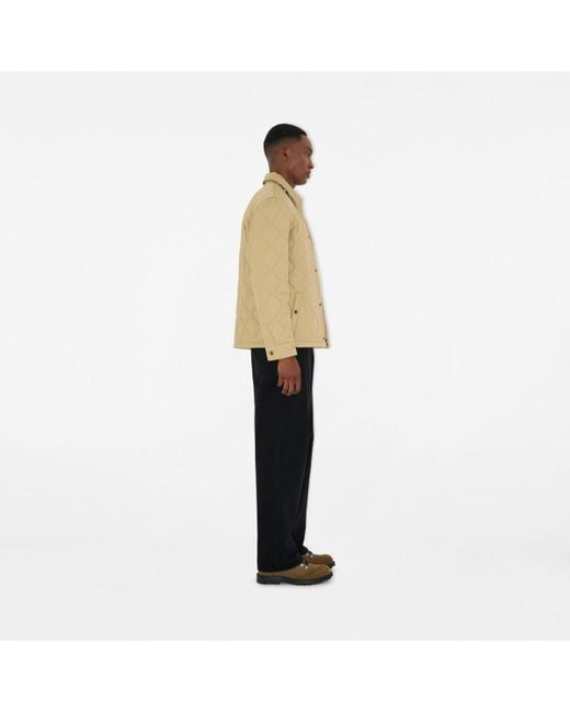 Burberry Natural Quilted Gabardine Overshirt for men