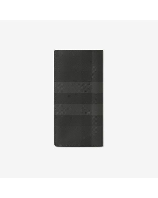 Portefeuille continental Check Burberry pour homme en coloris Black