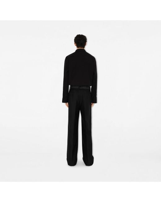 Burberry Slim Fit Cotton Shirt in Black für Herren