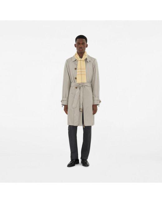 Burberry Natural Wide Check Wool Scarf