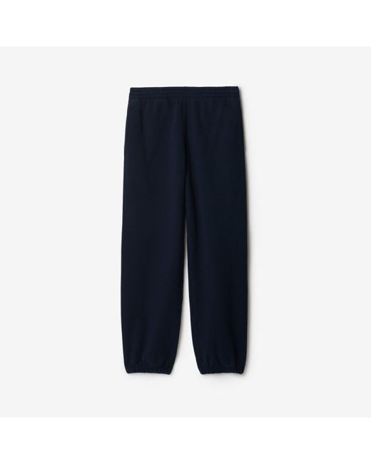 Burberry Blue Cotton Jogging Pants for men