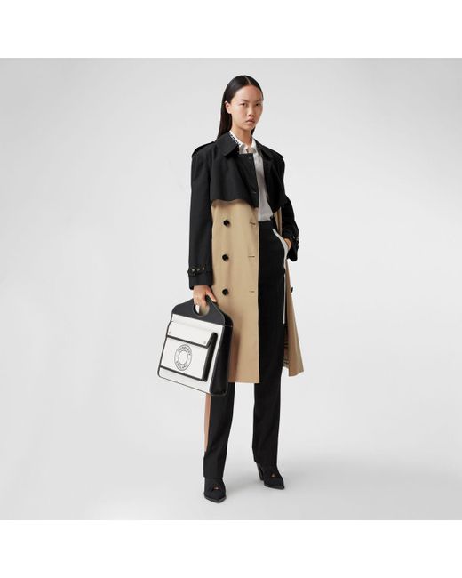 Burberry Black Two-tone Reconstructed Trench Coat