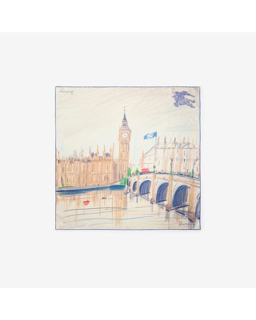 Burberry Natural London Silk Scarf