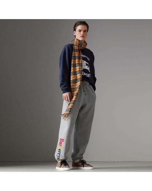 Burberry Rainbow Logo Sweatpants in Grey for Men | Lyst Canada