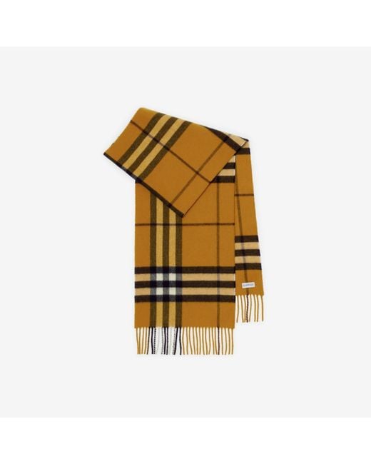 Burberry Metallic Check Cashmere Scarf