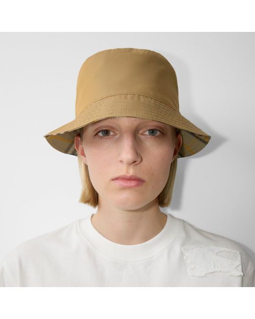 Burberry Natural Reversible Cotton Bucket Hat for men