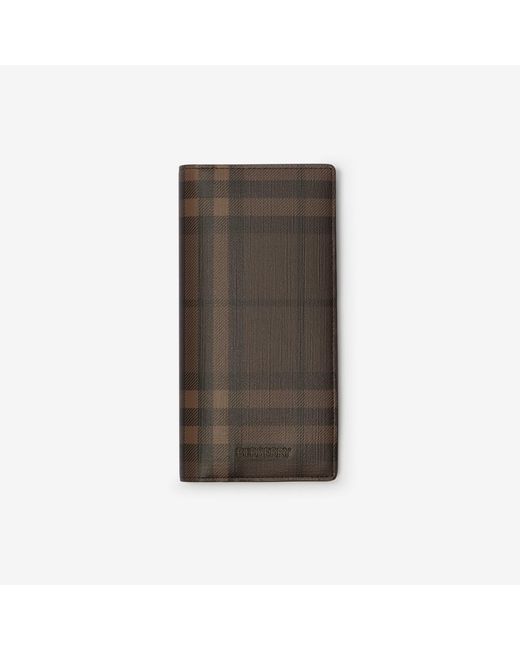 Burberry Brown City Check Continental Wallet for men