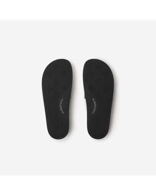 Burberry Blue Check Slides for men