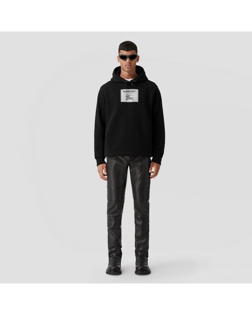 Burberry Prorsum Label Cotton Hoodie in Black for Men Lyst