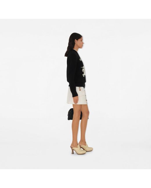 Burberry Black Ekd Wool Cashmere Sweater
