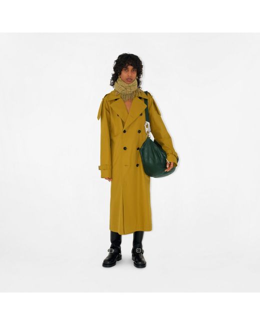 Burberry Yellow Long Gabardine Trench Coat