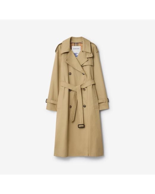Long Castleford Trench Coat Burberry en coloris Natural
