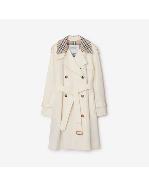 Mid-Length Check Collar Castleford Trench Coat Burberry en coloris Natural