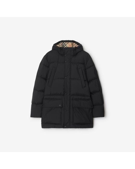 Hooded Puffer Jacket Burberry pour homme en coloris Black