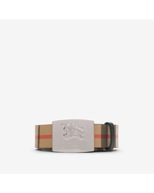 Burberry Multicolor Reversible Check Square Knight Stamp Belt for men