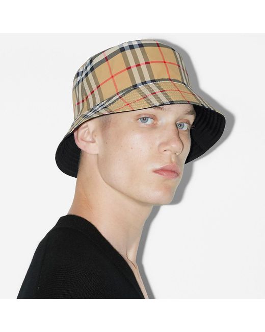 Burberry Nylon Reversible Bucket Hat in Black for Men   Lyst