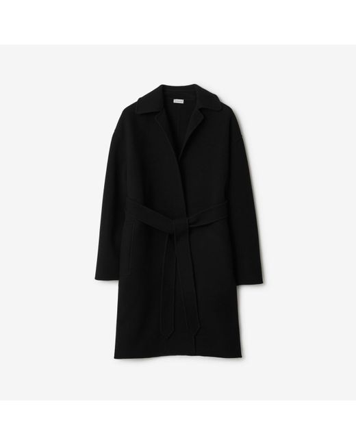 Burberry Black Cashmere Wrap Coat