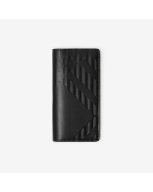 Burberry Black Check Continental Wallet for men