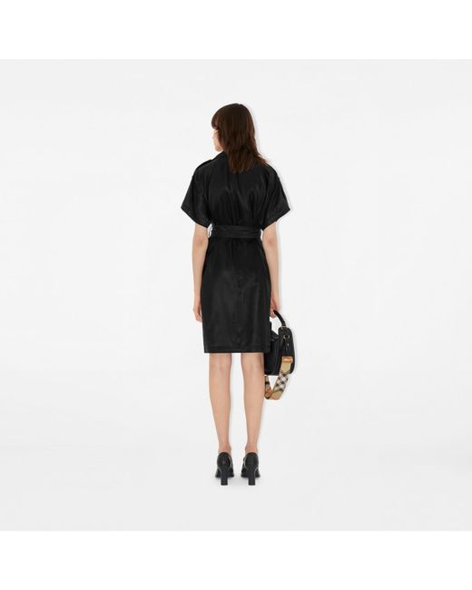 Burberry Black Viscose Trench Dress