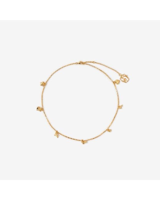 Burberry Metallic Mini Charm Necklace