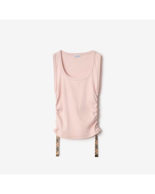Burberry Pink Festival Cotton Blend Tank Top