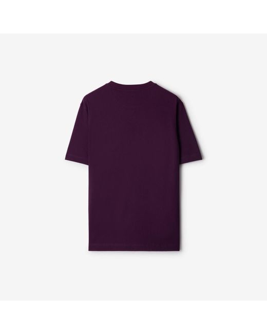 Burberry Purple Cotton T-shirt for men