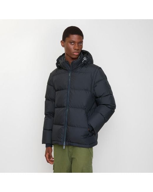 Detachable Sleeve Puffer Jacket Burberry pour homme en coloris Blue