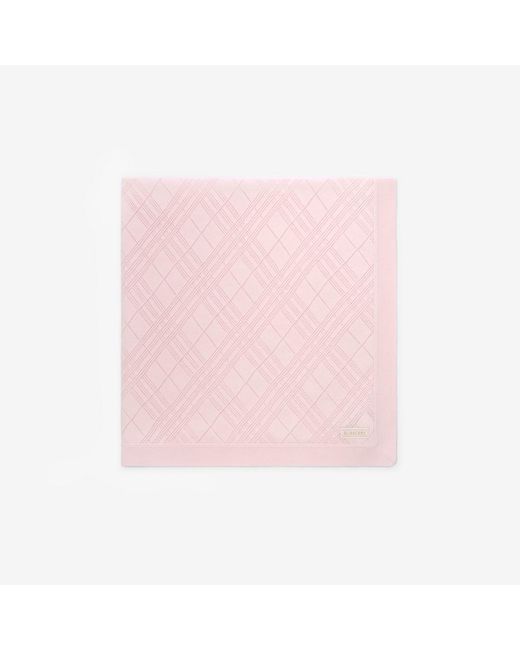 Burberry Pink Childrens Check Cashmere Baby Blanket