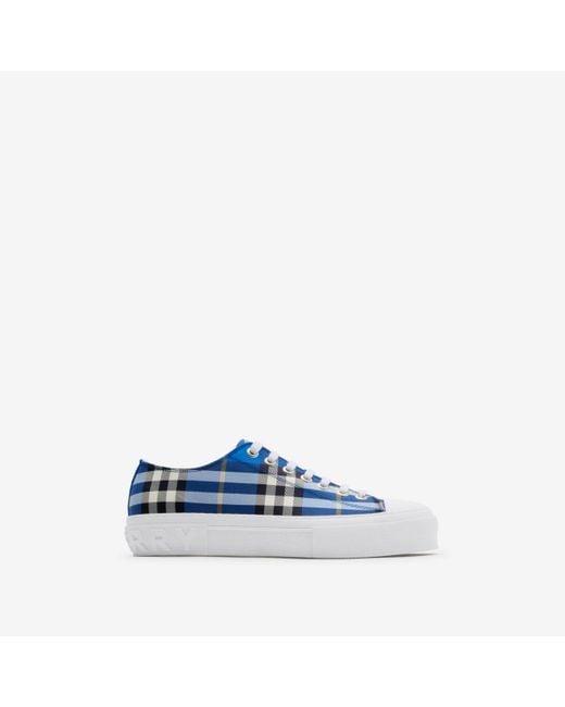 Burberry Check Sneakers in Blue für Herren