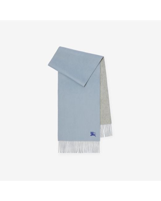 Burberry Blue Reversible Cashmere Scarf