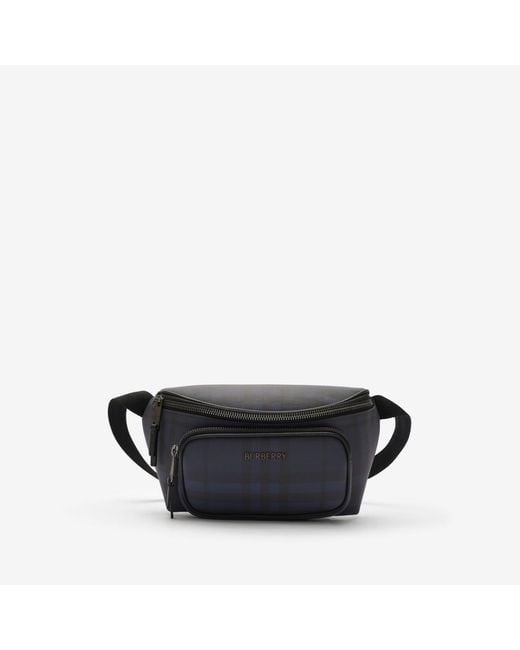 Burberry Black City Check Belt Bag for men