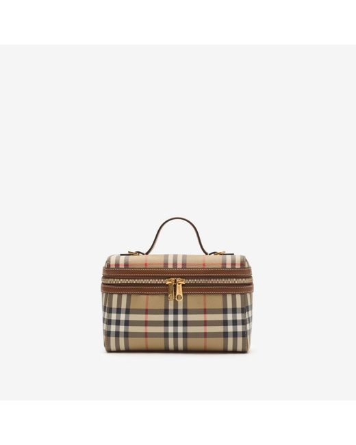 Burberry Brown Check Vanity Bag