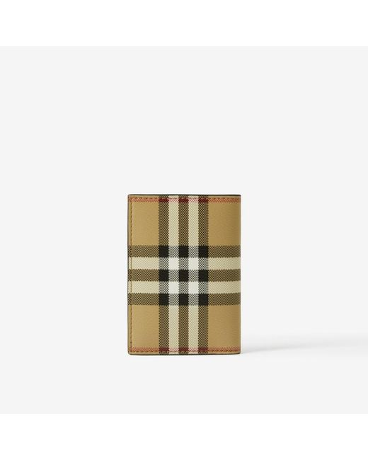 Burberry Natural Check Folding Card Case for men
