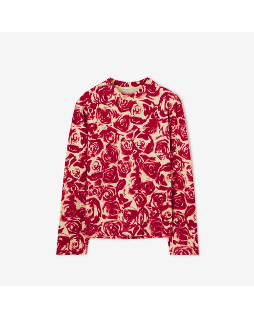 Burberry Red Rose Cotton Top
