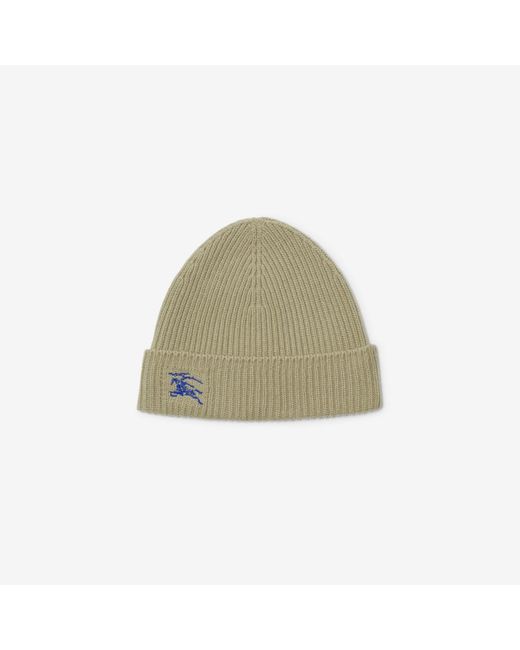 Burberry Natural Ribbed Cashmere Beanie for men