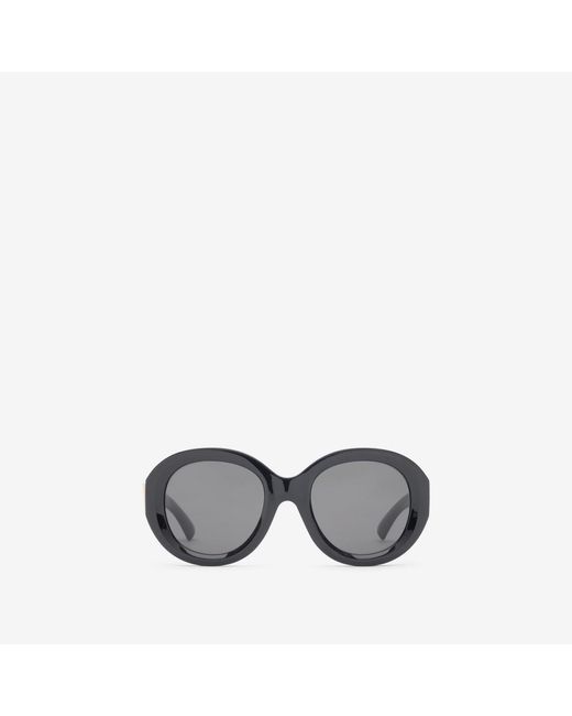 Burberry Gray Heritage Round Sunglasses