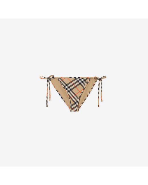 Burberry White Classics Check Bikini Briefs