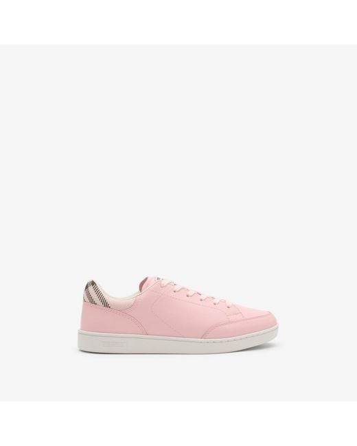 Burberry Pink Leather Set Sneakers