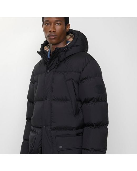 Hooded Puffer Jacket Burberry pour homme en coloris Black