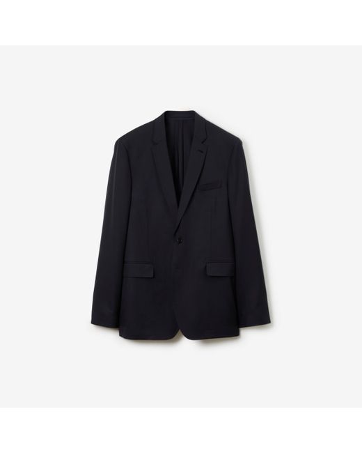 Burberry Blue Wool Tailored Jacket for men