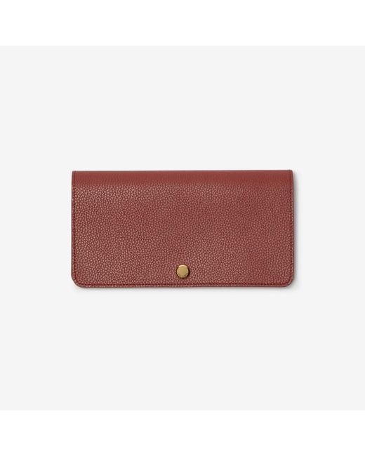 Burberry Red Large Leather Wallet